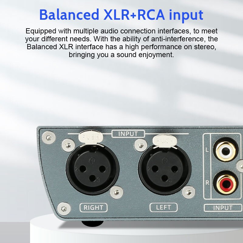 KGUSS GU-X7 300W High power digital power amplifier TPA3255D HIFI 2.1 channel XLR full balance power amplifier with VU meter