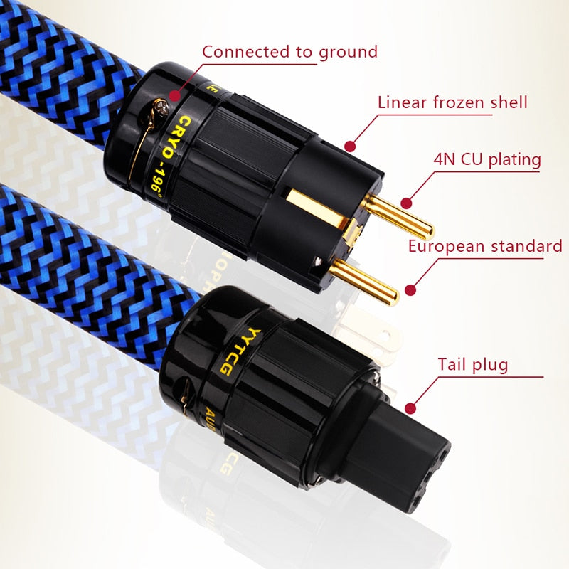 Cable De Alimentación De Audio HiFi De CA Para Audiófilos