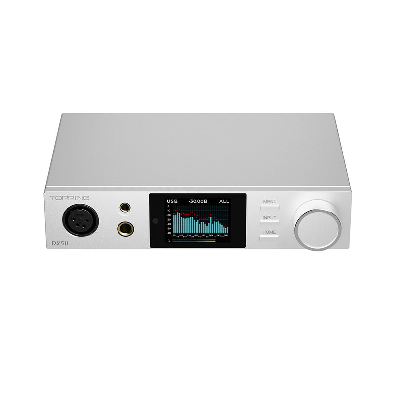 TOPPING DX5 II Hi-Res DAC & Headphone Amp Combo – Dual ES9039Q2M, X-Hybrid Amp, 10-Band PEQ, LDAC Bluetooth 5.1, 4.4mm Balanced & 6.35mm Headphone Output, Preamp Mode, 12V Trigger