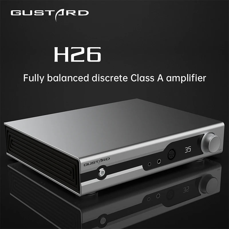 Gustard H26 Fully Balanced Discrete Class A Amplifier Two Gains with Remote Control Headphone Amplifier