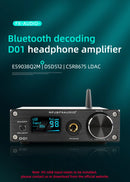 FX-Audio D01 USB DAC Headphones Amplifier Bluetooth 5.0 ES9038Q2M 32Bit 768kHz DSD512 XU208 Amplifier Line Out audio Decoder