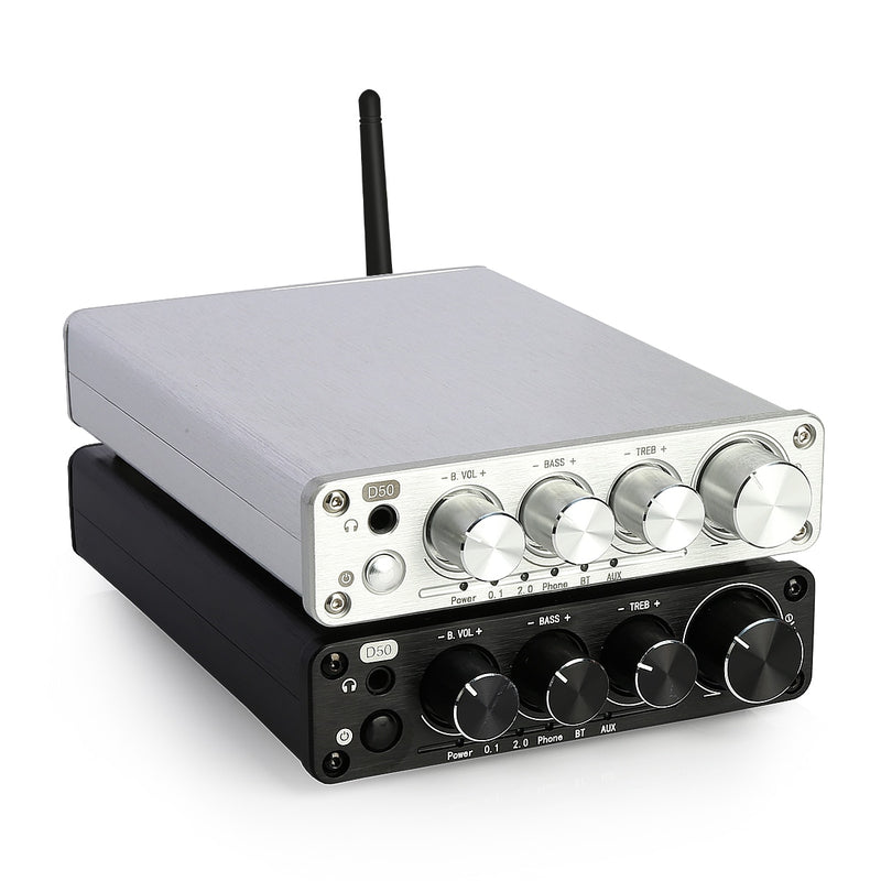 KGUSS D50 Bluetooth QCC5125 digital power amplifier LDAC ES9018K2M DAC power amplifier Dual TPA3116 HIFI audio 2.1 channel AMP