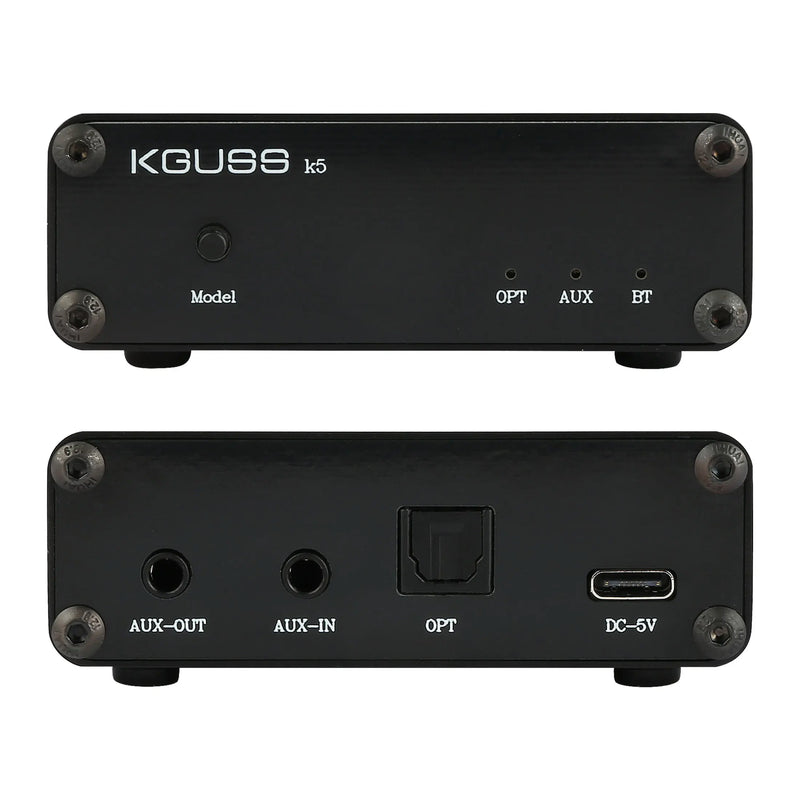 KGUSS K5 Bluetooth Audio receiver Bluetooth AUX Fiber input digital transfer simulator