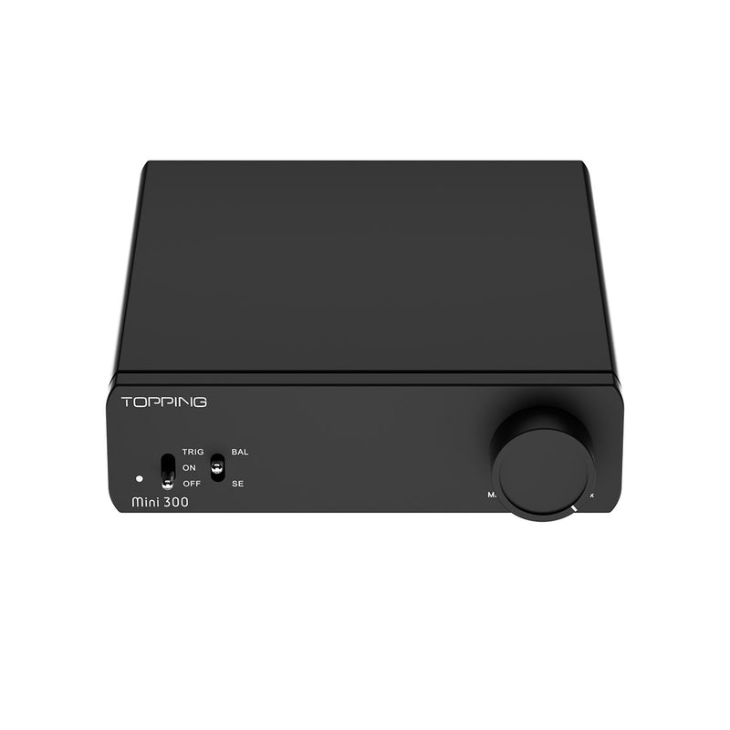 TOPPING Mini300 Compact Stereo Power Amplifier, Fully Balanced Class-D Design, 140W×2 @4Ω, Ultra-Low Distortion <0.0004% THD+N, 124dB SNR/DNR, Trig Auto Power Sync, Aluminum Chassis