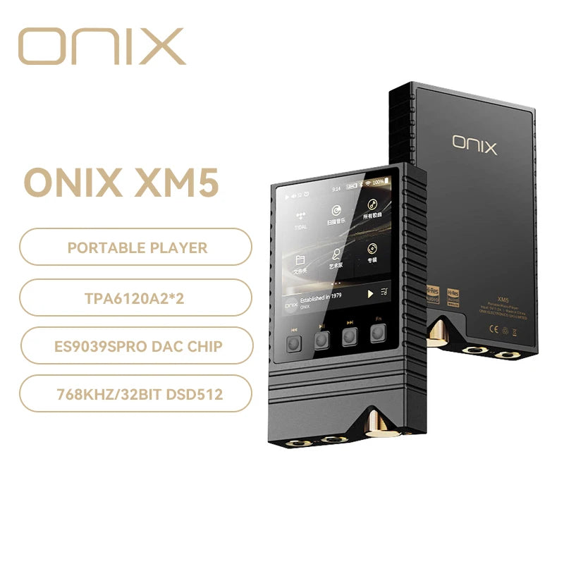 ONIX Overture XM5 Portable Music Player MP3 Bluetooth 5.2 ES9039SPRO D