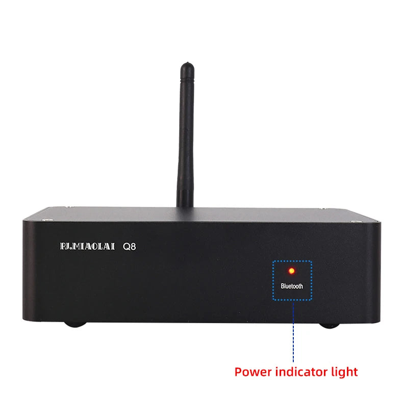 PJ.MIAOLAI Q8 CSR8675 Bluetooth audio receiver HIFI decoder to speaker Audio amplifier DAC Bluetooth to fiber coaxial output