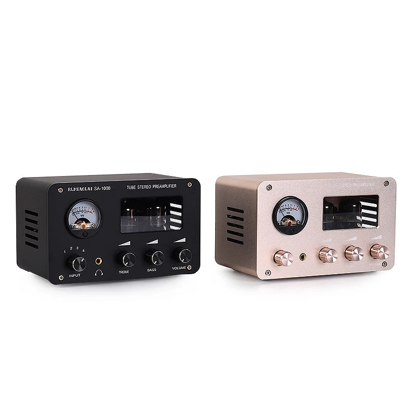 PJ. MIAOLAI SA-1000 Tube preamplifier High fidelity 6H3N tube headphone amplifier 2 outputs 4 inputs front switcher Audio AMP Wi