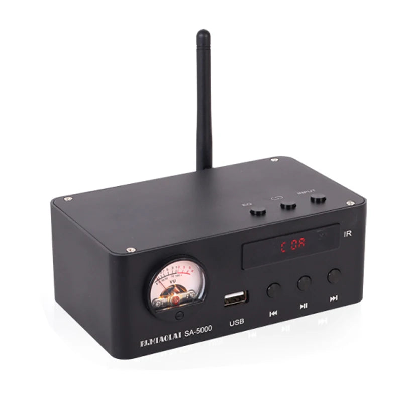 PJ. MIAOLAI SA-5000 HiFi Bluetooth 5.0 Audio Receiver USB AUX RCA Fiber Coaxial U Disk Decoder Amplifier Bluetooth music player