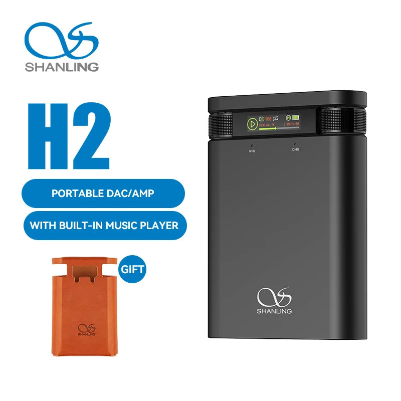 SHANLING H2 CS43198 Portable DAC/AMP with Built-in Music Player 3.5mm&4.4mm Headphone Outputs Decoder Headphone Amplifier