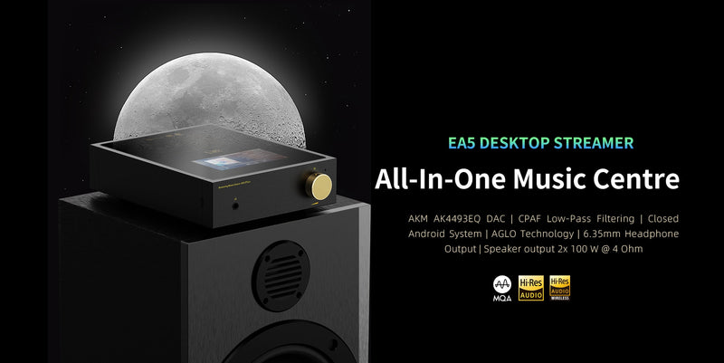 SHANLING EA5 PLUS AKM AK4493EQ Desktop Streamer Android System Player DAC AMP Headphone Amplifier