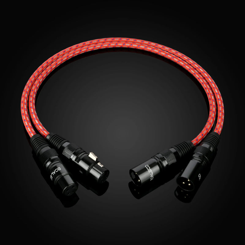 Boaleco XC1 XLR Audio Cable High Purity OFC copper core with multilayer Shielding Noise-free 2XLR Male Cable for Microphone DAC