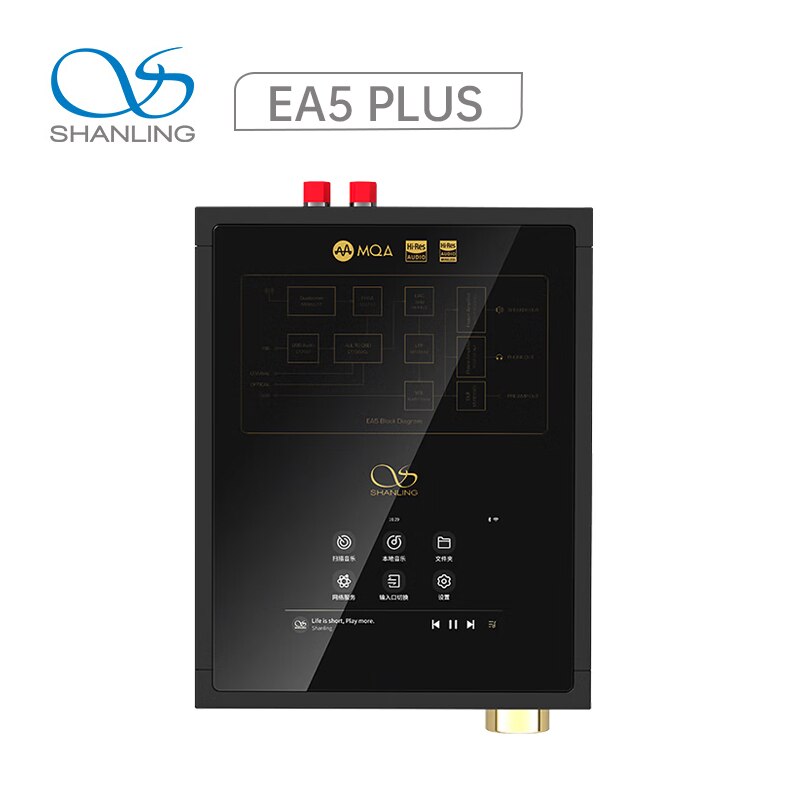 SHANLING EA5 PLUS AKM AK4493EQ Desktop Streamer Android System Player DAC AMP Headphone Amplifier