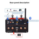 PJ. MIAOLAI SA-90 NE5532 Bluetooth Amplifier GE5654 Tube Power Amplifier 80W×2 USB RCA HiFi Headset Amplifier With Dual VU Meter