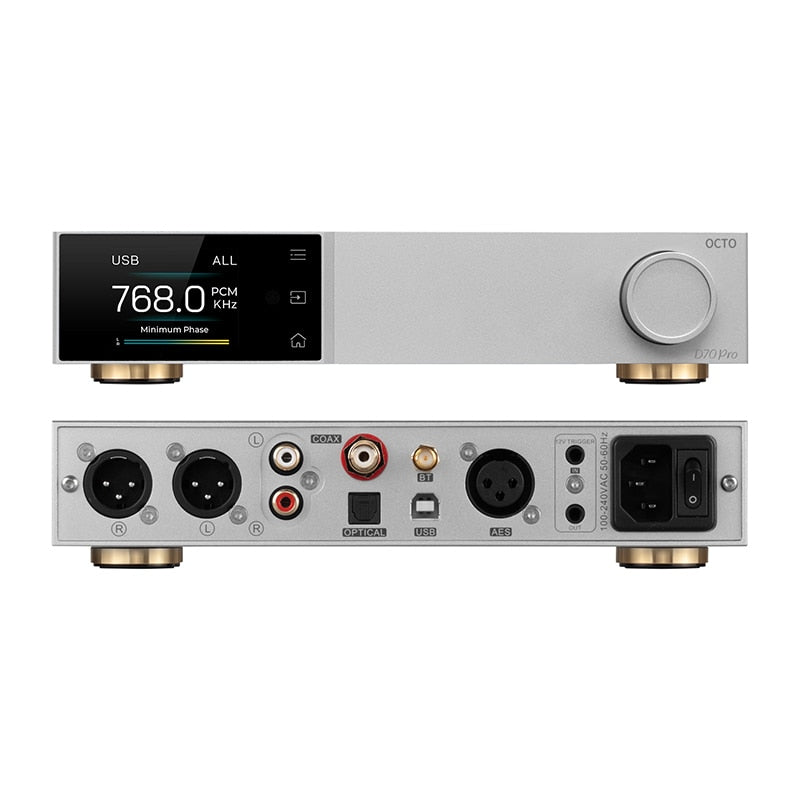 TOPPING D70 PRO OCTO HiFi DAC Bluetooth 5.1 Support LDAC with RCA XLR Output Remote Control Hi-res Audio Decoder