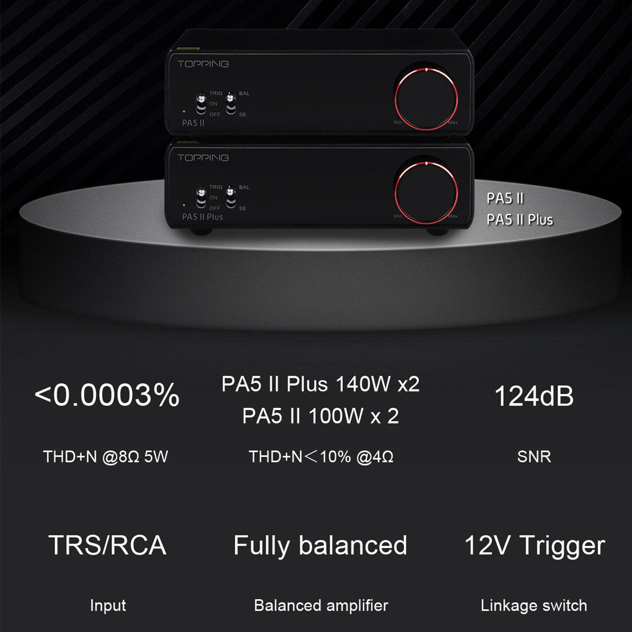 TOPPING PA5 II Series PA5 II Plus Destop Amplifier Fully Balanced Powe
