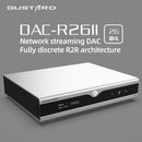 Gustard DAC-R26II Streamer R2R DAC | DSD2048 PCM1536kHz with IIS | USB, Opt, Coax, I2S, AES, LAN Input | Fully Balanced Digital-Analog Converter | Home Audio Network Streaming Decoder Preamp