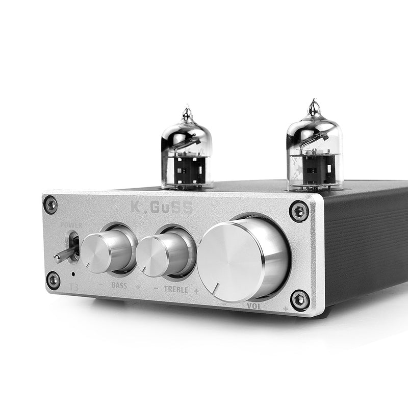 KGUSS T3 MINI Bile 6J1 Preamp Tube Amplifier Buffer HIFI Audio Preamplifier Treble Bass Adjustment
