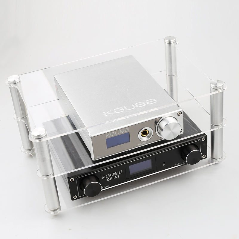 KGUSS ES8 Exquisite acrylic frame HIFI amplifier amp decoder frame rack transparent equipment