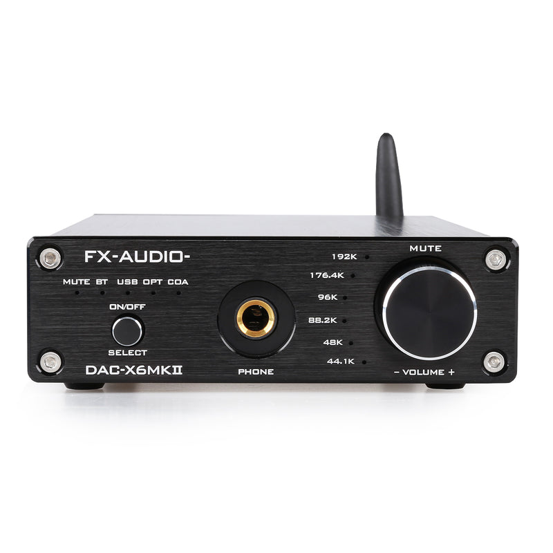 FX Audio DAC-X6 MKII ESS9018 TPA6120 Chip Bluetooth 5.0 APTX SPDIF Coaxial PC-USB RCA Amplifier DAC Decoder