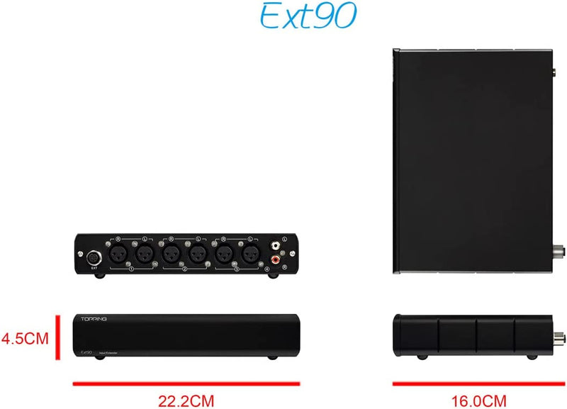 Topping Ext90 Input Extender with 3 Balanced inputs and 1 Analog Input for Topping Pre90 A90 Discrete