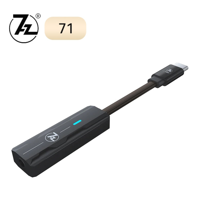 7HZ 71 Mobile DAC DONGLE AK4377 TYPE-C to 3.5mm Decoder Amplifier Supports DSD Native 128 and PCM 32bit/384kHz