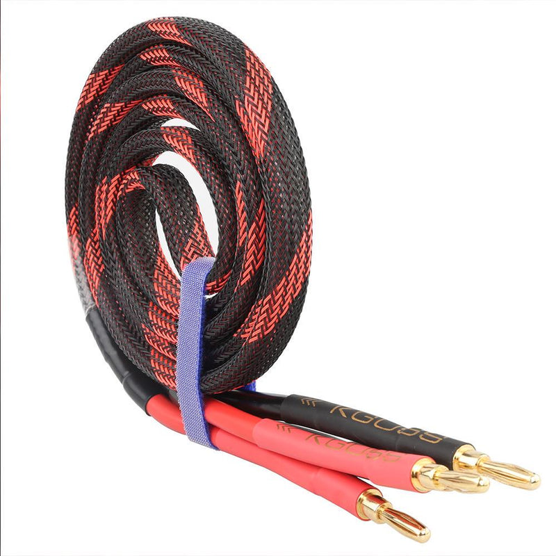 KGUSS K600 DIY HiFi Speaker Audio Cable Banana Plug Cable Golden Plated Audiophile Oxygen free copper Amplifier  Speaker Wire Cables