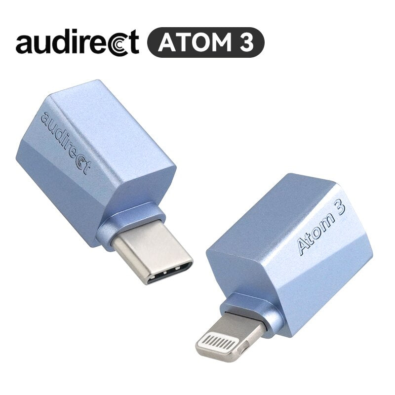 Audirect ATOM3 ESS9280 AC Pro Portable DAC Headphone Amplifier Atom 3 DSD512 3.5mm SE Output USB Type C/Lightning Input DAC Amp