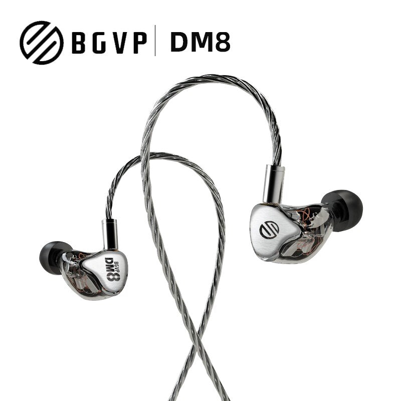 BGVP DM8 Earphone Noise Cancelling Earbuds Knoweles+Sonion 8BA Wired Bass Sweet Vocal In-Ear Model Headset
