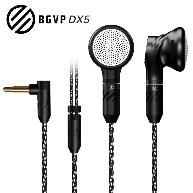 BGVP DX5 Dynamic Earphone Metal Stereo Earbuds with MMCX Headset High Quality HiFi Headphone