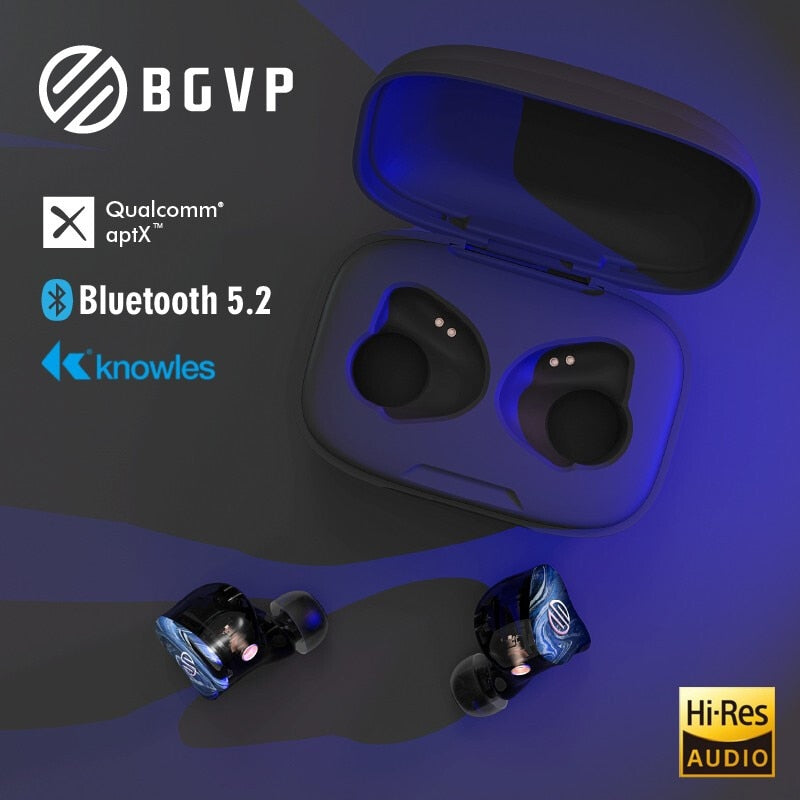 BGVP Q2S TWS knowels Wireless Earphone Wired and Wireless Dual-use Universal Earbuds with MMCX Cable Headsets