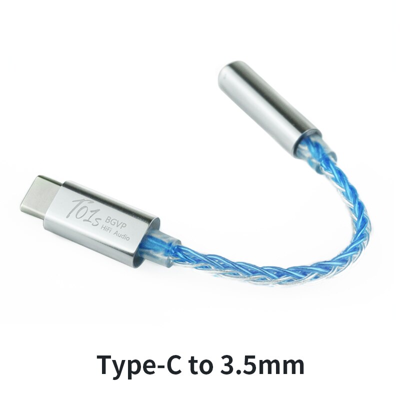 BGVP T01s Dac Decoding Audio HiFi Earphone Amplifier USB TypeC to 2.5/3.5/4.4mm Jack Adapter 32bit Digital Decoder AUX Converter