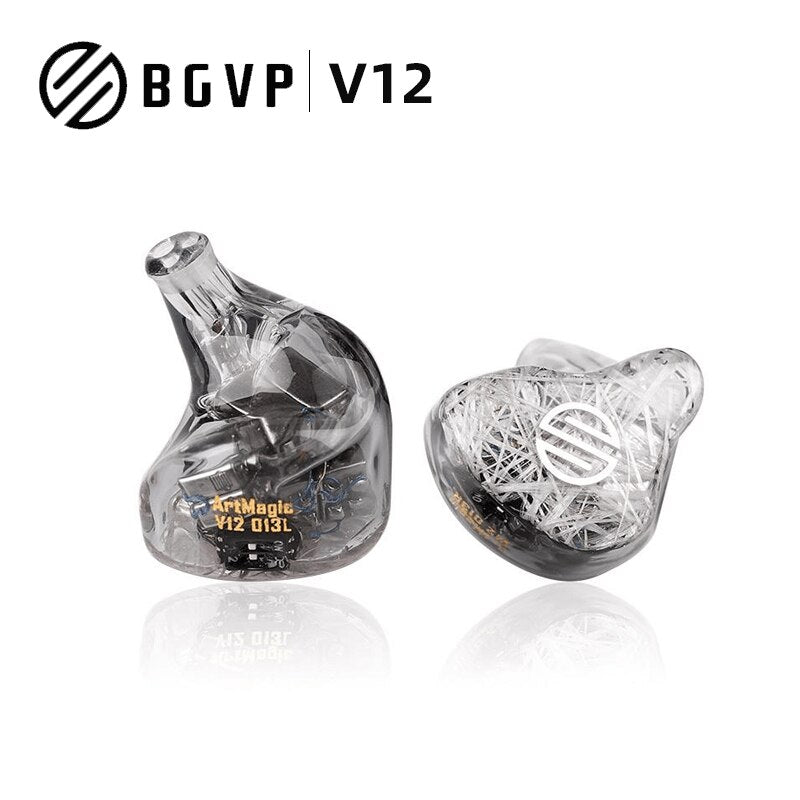 BGVP V12 Earphones Knowles+Soion 12 BA Headphone with 0.78 Detachable Cable ArtMagic V12 Hi-Res Audio Earbuds