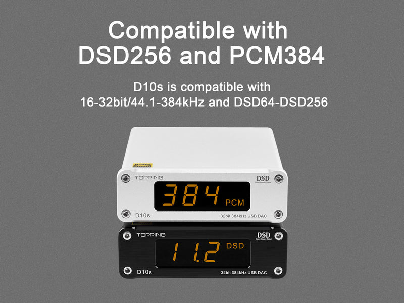 TOPPING D10S MINI USB DAC CSS XMOS XU208 ES9038Q2M OPA2134 DSD 256 PCM 384 Audio Amplifier Decoder
