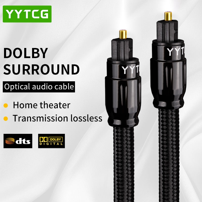 YYTCG Digital Optical Audio Cable Hifi Optical Cable for Amplifiers Blu-ray DVD Xbox PS4 Hi-end Video Cables HIFI Toslink SPDIF Cable