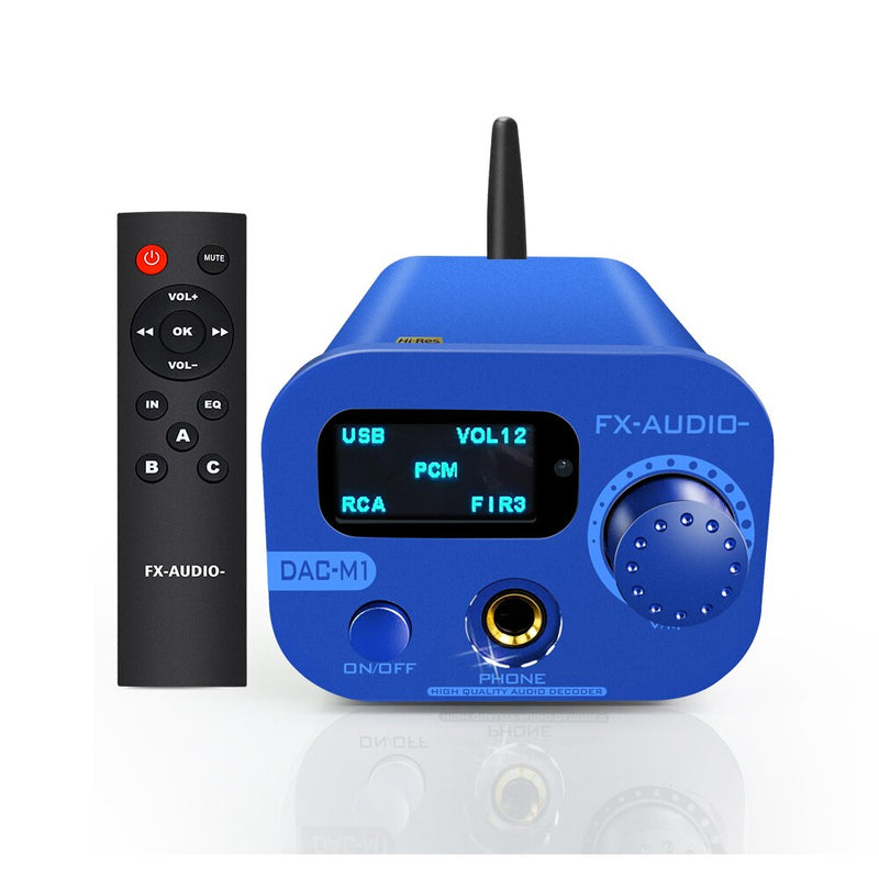 FX-AUDIO DAC-M1 Decoder Bluetooth 5.0 APTX ESS9038Q2M 32Bit 768kHz DSD512 USB DAC Headphone Amplifier with Remote