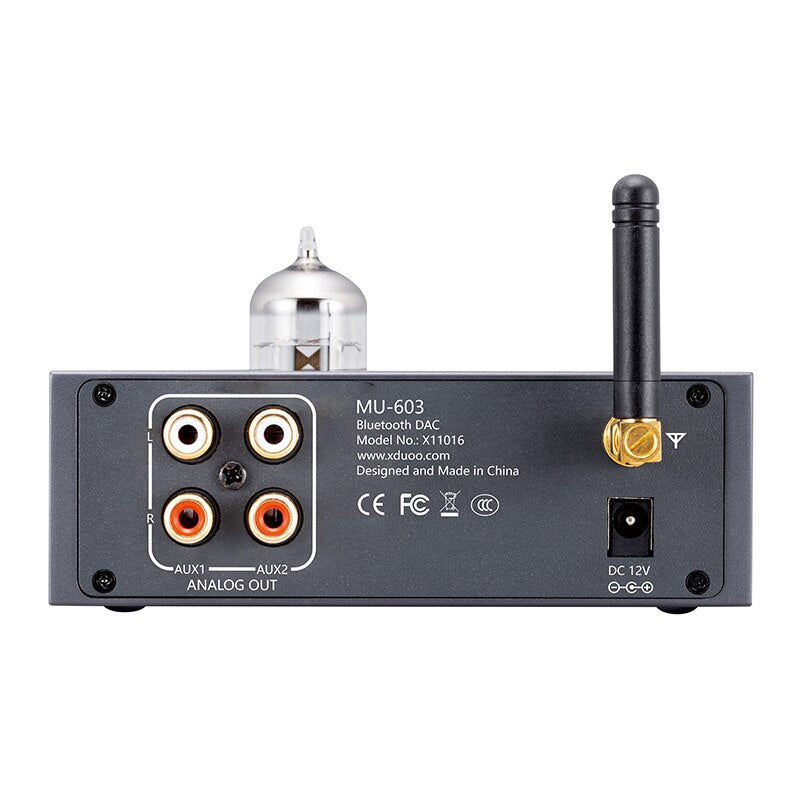 XDUOO MU-603 12AU7 ES9018K2M Bluetooth 5.1 DAC & Tube Pre-AMP Tube Amplifier Support SBC/AAC/aptX/aptX HD