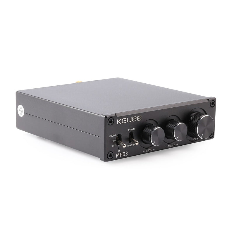 KGUSS MP03 Audio Amplifier Mini MM Phono Amp TPA3221 100W*2 RCA Input HiFi Amplifier DC28V