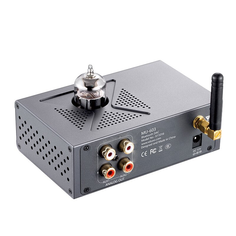 XDUOO MU-603 12AU7 ES9018K2M Bluetooth 5.1 DAC & Tube Pre-AMP Tube Amplifier Support SBC/AAC/aptX/aptX HD