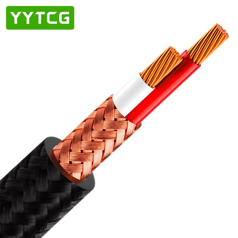 High Quality 6N OFC Line Male-Male 2RCA audio Cable 4 RCA Plug Connector TV DAC signal Wire professional for AMP DVD player