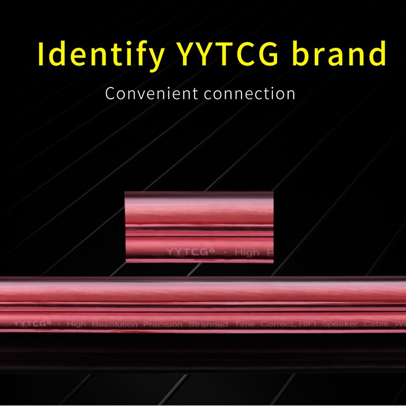 YYTCG One Pair oxygen-free Copper OFC¡ê?Audio HiFi Speaker Cable Banana Plug to Banana Plug Speaker Cable Center Audio Speaker Cable