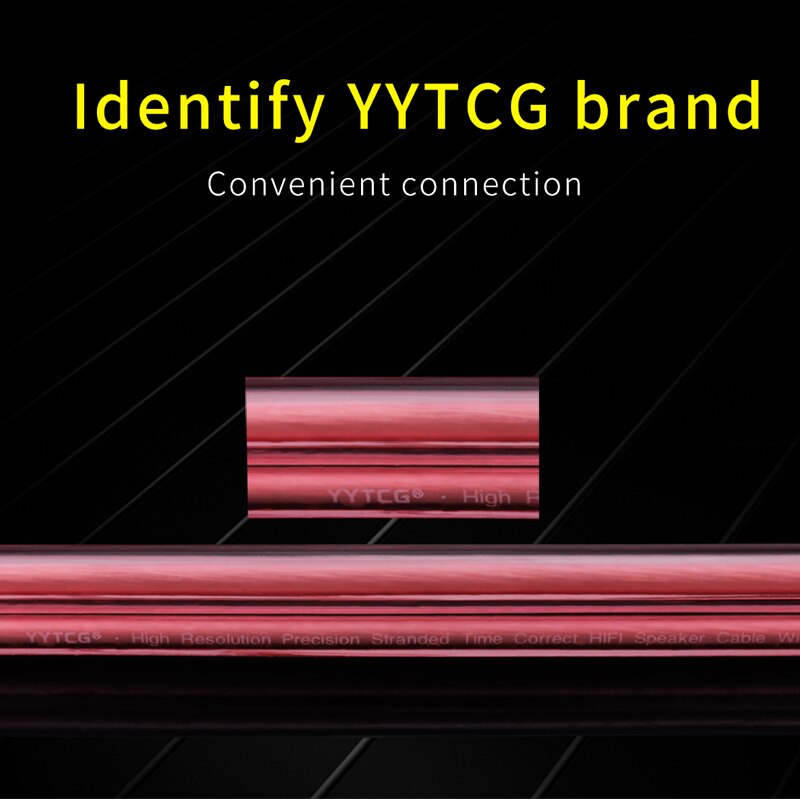 YYTCG One Pair oxygen-free Copper OFC£©Audio HiFi Speaker Cable Banana Plug to Banana Plug Speaker Cable Center Audio Speaker Cable