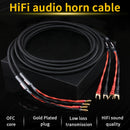 YYTCG One pair HiFi audio speaker cable high quality Pure copper diy speaker wire with banana plug Y plug