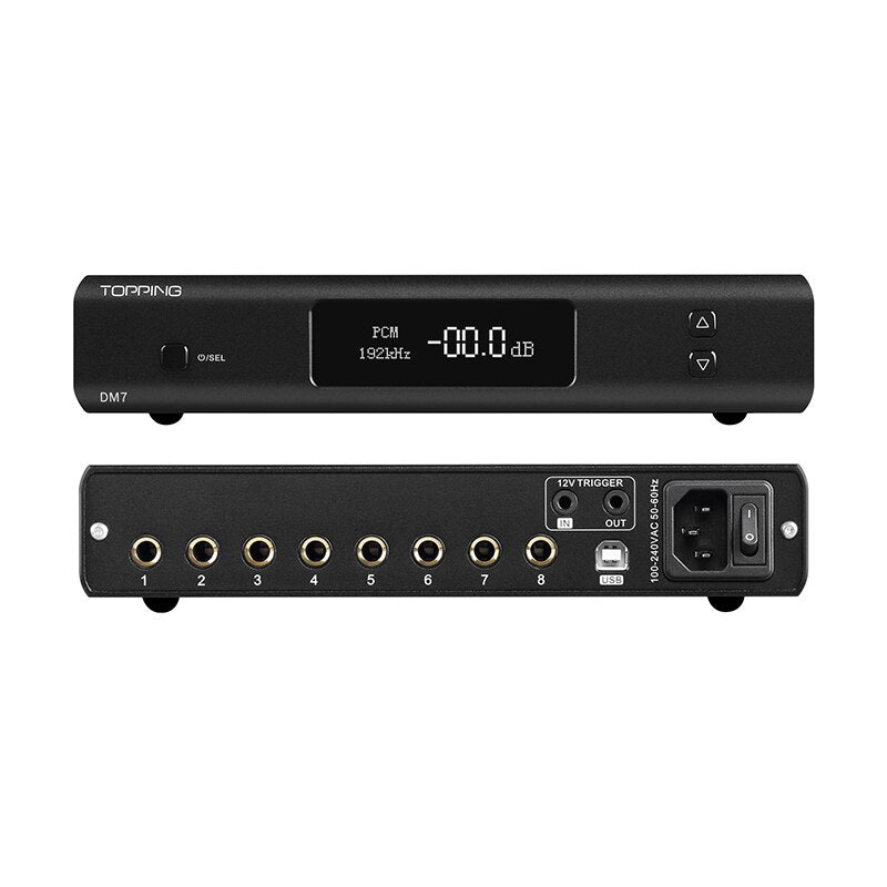 TOPPING DM7 Decoder ES9038Pro 8 Channel USB DAC 32Bit/192kHz DSD128 Native with Remote Control