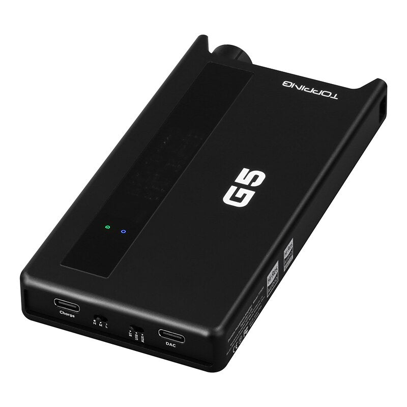 TOPPING G5 Portable DAC AMP ES9068AS LDAC Hi-res Audio USB DAC Bluetooth AUX input 4.4mm/3.5mm headphone amplifier DSD512 768kHz