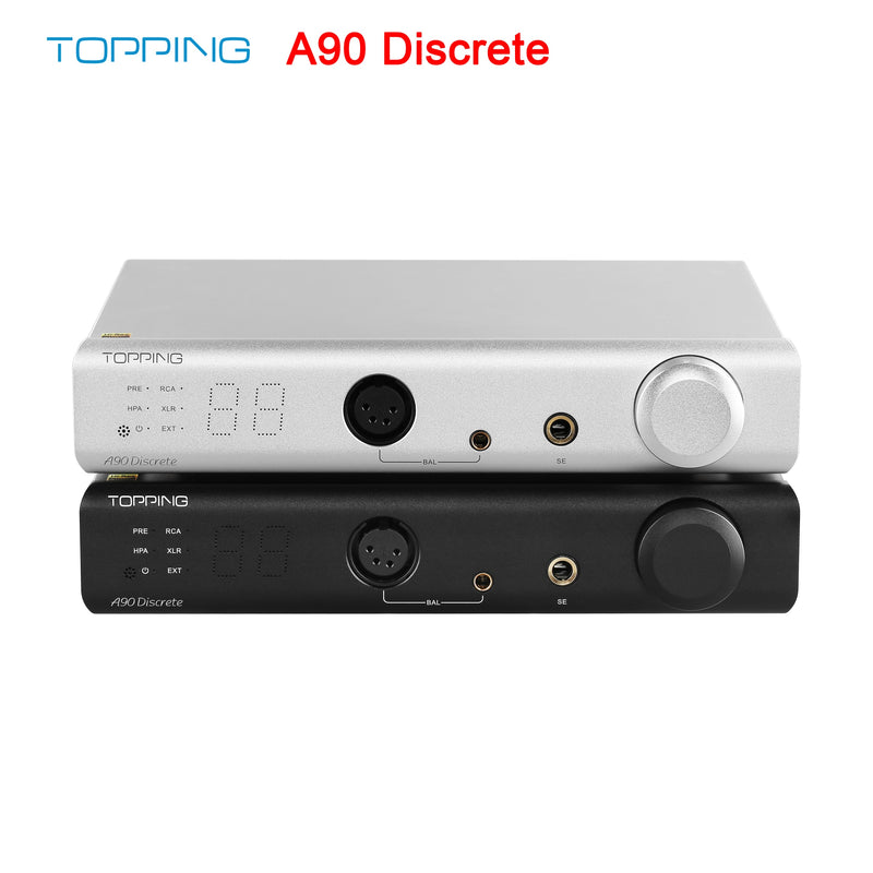 Topping A90 Discrete / A90D Fully Discrete NFCA 6.35MM SE 4 PIN XLR Balanced Headphone Amplifier Pre Amp With Remote Control