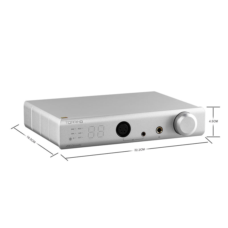 Topping A90 Discrete / A90D Fully Discrete NFCA 6.35MM SE 4 PIN XLR Balanced Headphone Amplifier Pre Amp With Remote Control