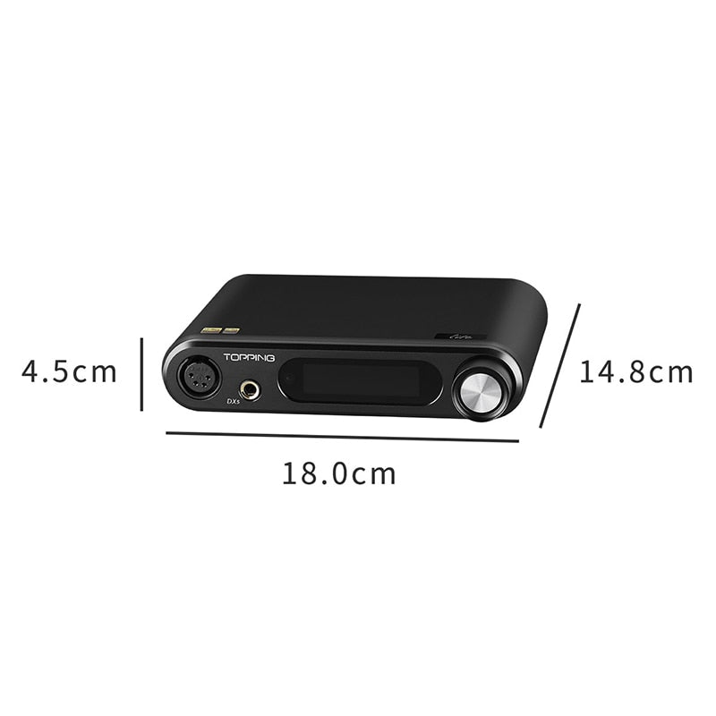 TOPPING DX5 Lite Decoder ES9068AS*2 DAC Headphone Amplifier DSD512 768kHz LDAC/USB/OPTICAL/COAXIAL Input XLR/RCA/6.35mm Output