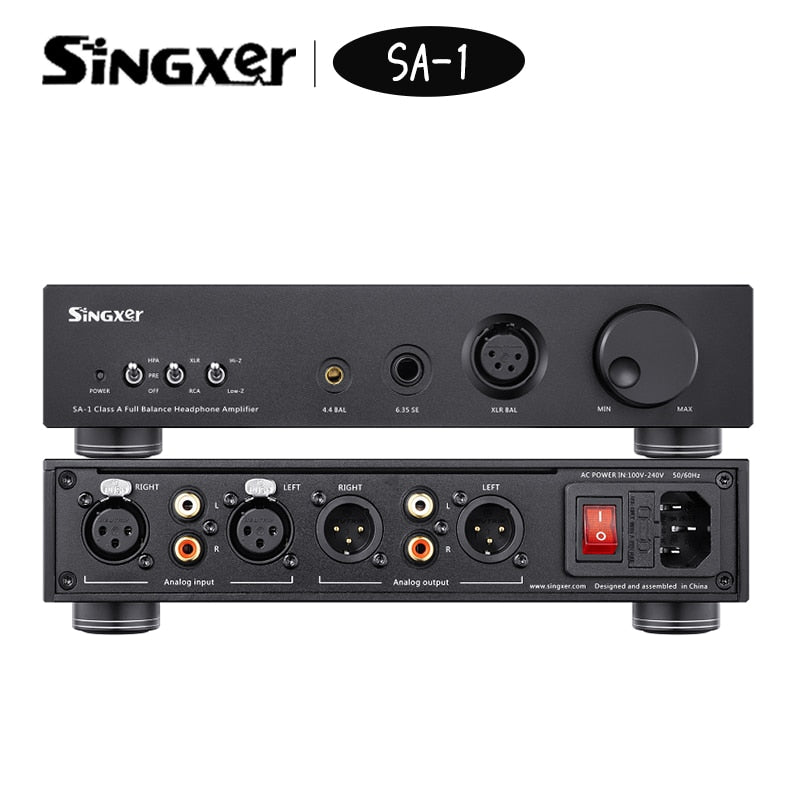 Singxer SA-1 Headphone Amplifier Fully Balanced Discrete Class A Amp / Preamp SA1 Support XLR/6.35mm/4.4mm Multi Interface