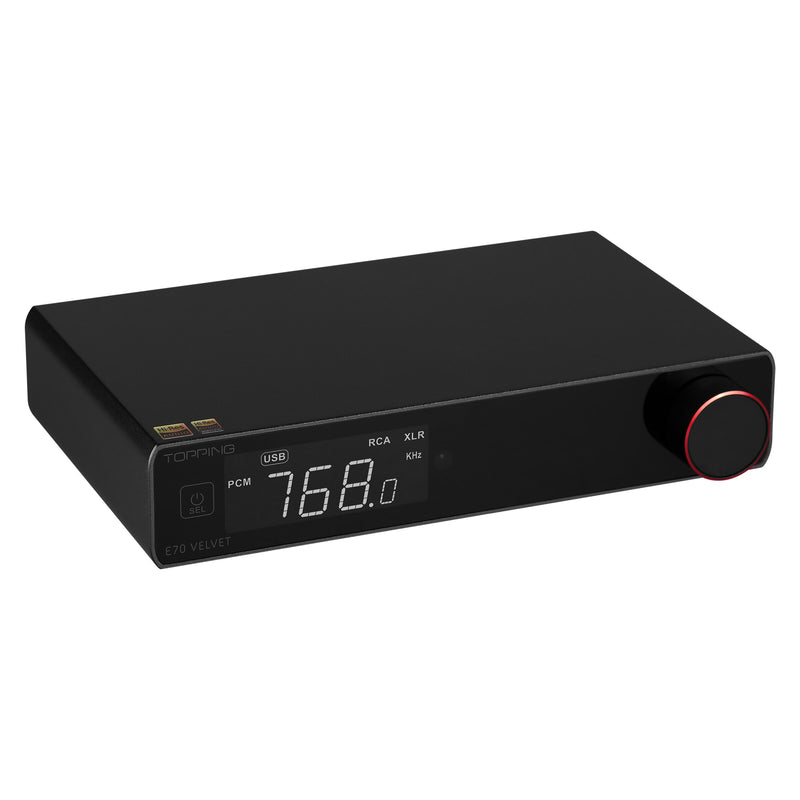 TOPPING E70 VELVET USB DAC AK4499EX Decoder XU316 DSD512 PCM768kHz Blu