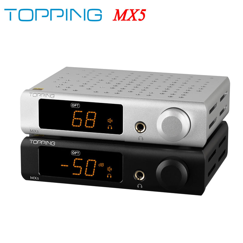 TOPPING MX5 MA12070 Class D Audio Power Amplifier Full Balanced TRS 384kHz DSD256 HIFI USB DAC NFCA Headphone Amp 70W*2
